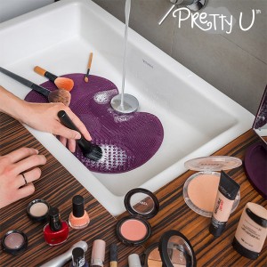 Tapis de Nettoyage pour Pinceaux de Maquillage Pretty U