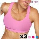 Soutiens Gorges Comfort Bra Printemps (Pack de 3)