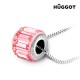 Collier Plaqué Rhodium Pink Wheel Hûggot Fabriqué avec des Cristaux Swarovski® (45 cm)