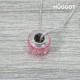 Collier Plaqué Rhodium Pink Wheel Hûggot Fabriqué avec des Cristaux Swarovski® (45 cm)