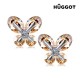 Boucles d'oreilles Plaqué Rhodium et Zirconites TinkerBell Hûggot