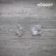 Boucles d'oreilles Plaqué Rhodium et Zirconites Ice Hûggot