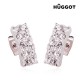 Boucles d'oreilles Plaqué Rhodium et Zirconites Ribbon Hûggot