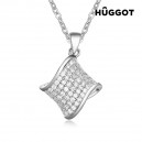 Collier Plaqué Rhodium et Zirconites Hamper Hûggot (45 cm)