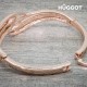 Bracelet Plaqué Or Rose 18 Carats et Zirconites Paradise Hûggot (Ø 5,5 cm) 