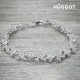 Bracelet Plaqué Rhodium et Zirconites Charm Hûggot (18 cm)