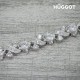 Bracelet Plaqué Rhodium et Zirconites Charm Hûggot (18 cm)