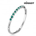 Bracelet Plaqué Rhodium Diane Hûggot Fabriqué avec des Cristaux Swarovski® (Ø 5 cm)