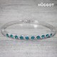 Bracelet Plaqué Rhodium Diane Hûggot Fabriqué avec des Cristaux Swarovski® (Ø 5 cm)