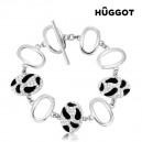 Bracelet Plaqué Rhodium et Zirconites Panther Hûggot (18 cm)