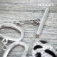 Bracelet Plaqué Rhodium et Zirconites Panther Hûggot (18 cm)