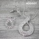 Parure Plaqué Rhodium : Collier et Boucles d'oreilles avec Zirconites Fish Hûggot (45 cm)