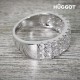 Bague Plaqué Rhodium et Zirconites Queen Hûggot