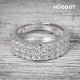 Bague Plaqué Rhodium et Zirconites Queen Hûggot