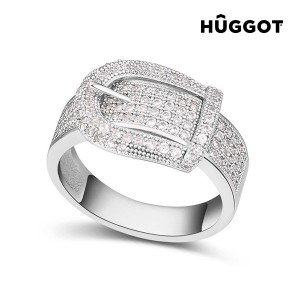 Bague Plaqué Rhodium et Zirconites Belt Hûggot