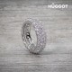 Bague Plaqué Rhodium et Zirconites Princess Hûggot