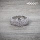 Bague Plaqué Rhodium et Zirconites Princess Hûggot