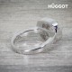 Bague Plaqué Rhodium Night Hûggot Fabriquée avec des Cristaux Swarovski®