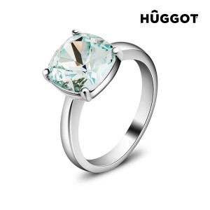 Bague Plaqué Rhodium Pacific Hûggot Fabriquée avec des Cristaux Swarovski®