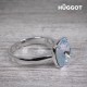 Bague Plaqué Rhodium Pacific Hûggot Fabriquée avec des Cristaux Swarovski®