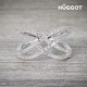 Bague en Argent Massif 925 et Zirconites Diadem Hûggot