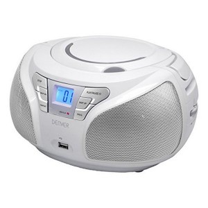 Radio CD Denver Electronics TCU-206WH Blanc