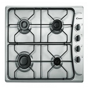 Plaque au gaz Candy PL40/1ASX (60 cm) Acier inoxydable (4 Cuisinière)