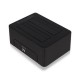 Dock Station Dual Ewent EW7014 Dual 2.5"-3.5" USB 3.1 ABS Noir