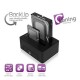 Dock Station Dual Ewent EW7014 Dual 2.5"-3.5" USB 3.1 ABS Noir