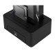 Dock Station Dual Ewent EW7014 Dual 2.5"-3.5" USB 3.1 ABS Noir