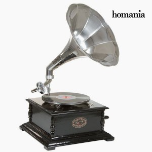 gramophone Carré Noir Argent - Collection Old Style by Homania