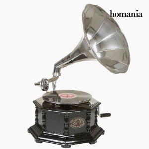 gramophone Octogonal Noir Argent - Collection Old Style by Homania