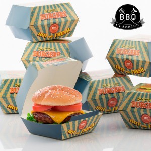 Ensemble de Boîtes pour Hamburgers BBQ Classics (Pack de 8)