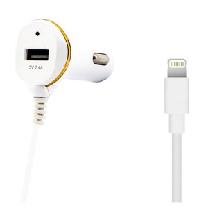 Chargeur de voiture Ref. 138215 USB Cable Lightning Blanc