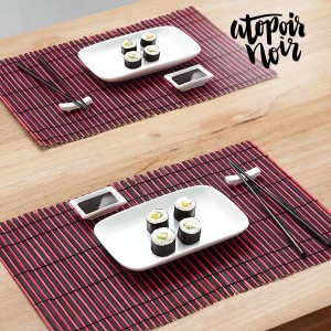 Set de Sushi Atopoir Noir (12 Pièces)