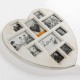 Porte-Photos Heart Vintage Coconut (10 photos)