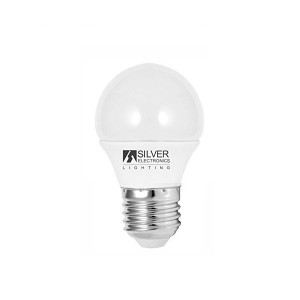 Ampoule LED Sphérique Silver Electronics ECO E27 4W Lumière chaude