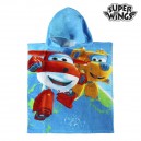 Serviette Poncho Bleue à Capuche de Super Wings