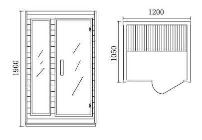 Sauna 2 Personnes FIR-022LEC schéma